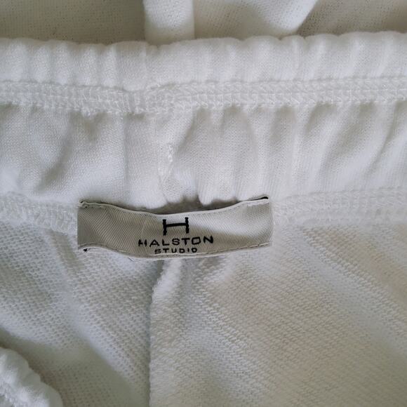 H by Halston Women's Drawstring Shorts Cotton Blend in White - Picture 6 of 6